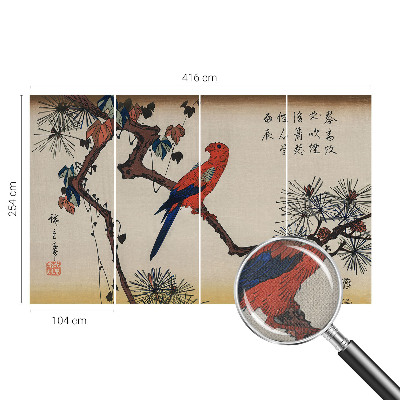 Selbstklebende Fototapete fürs Kinderzimmer Ein Vogel auf einem Ast