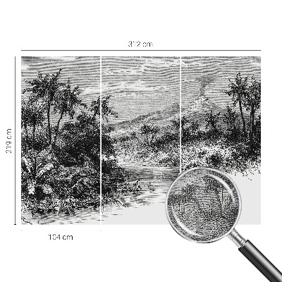 3D-Fototapete Exotisches Panorama