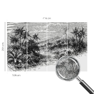 3D-Fototapete Exotisches Panorama