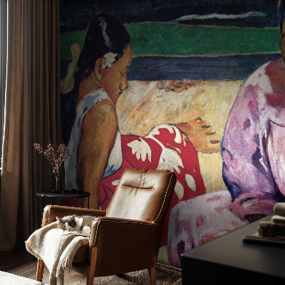 3D-Fototapete fürs Wohnzimmer Strandszene