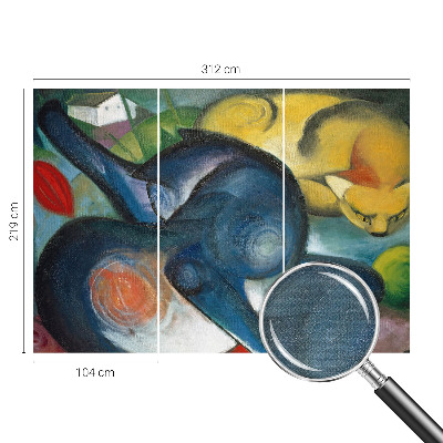 Selbstklebende Fototapete für die Wand Katzenkunst