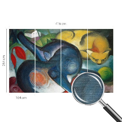 Selbstklebende Fototapete für die Wand Katzenkunst