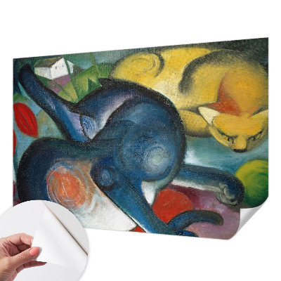 Selbstklebende Fototapete für die Wand Katzenkunst