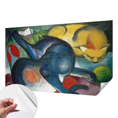 Selbstklebende Fototapete für die Wand Katzenkunst