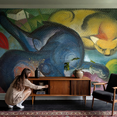 Selbstklebende Fototapete für die Wand Katzenkunst