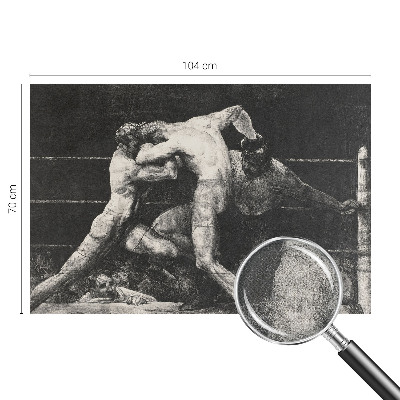 Selbstklebende Fototapete fürs Wohnzimmer Boxerduell