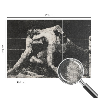 Selbstklebende Fototapete fürs Wohnzimmer Boxerduell