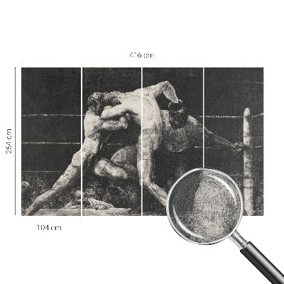 Selbstklebende Fototapete fürs Wohnzimmer Boxerduell