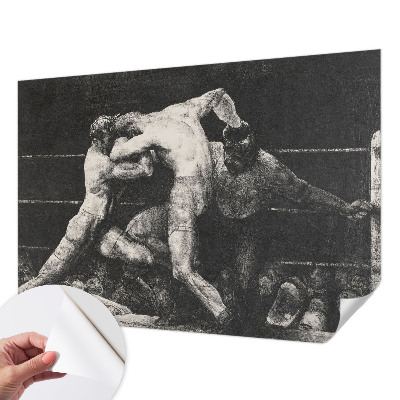 Selbstklebende Fototapete fürs Wohnzimmer Boxerduell