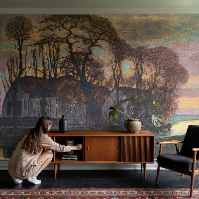 Motivtapete fürs Wohnzimmer Abendlandschaft