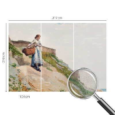 Selbstklebende Fototapete fürs Wohnzimmer Weibliche Landschaft