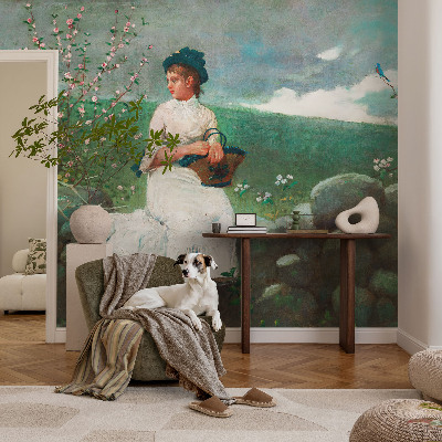 Selbstklebende Fototapete fürs Schlafzimmer Blumenfrieden