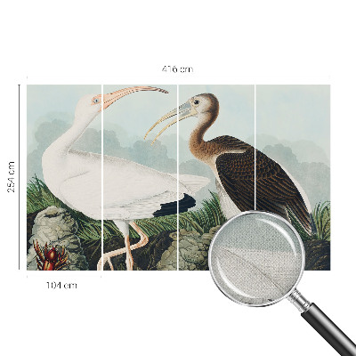 3D-Fototapete fürs Schlafzimmer Vogelpaar