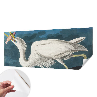 3D-Fototapete Vogel mit Fisch