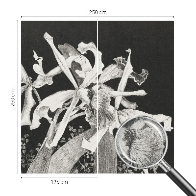 Vintage tapete Orchideenillustration