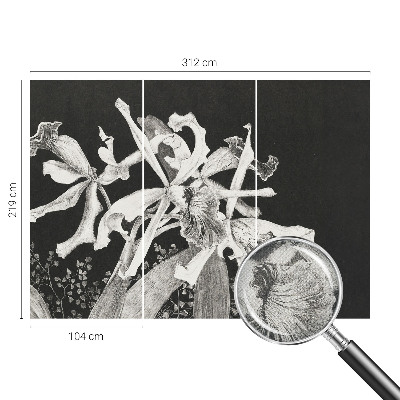 Vintage tapete Orchideenillustration