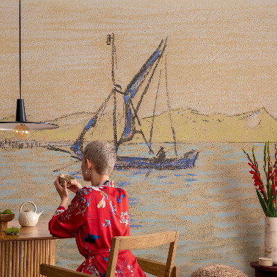 3D-Fototapete fürs Wohnzimmer Meer des Friedens