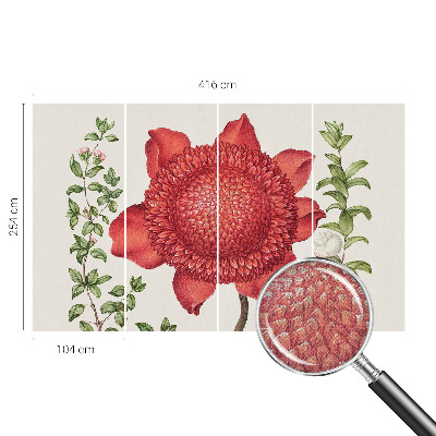 3D-Fototapete fürs Schlafzimmer Florale Eleganz