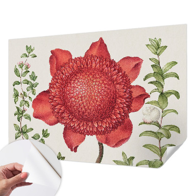 3D-Fototapete fürs Schlafzimmer Florale Eleganz