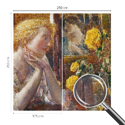 Selbstklebende Fototapete fürs Kinderzimmer Frau mit Rosen