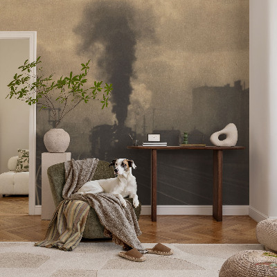 3D-Fototapete fürs Wohnzimmer Industrielandschaft