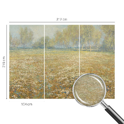 Fototapete in 3D-Optik Blühendes Feld