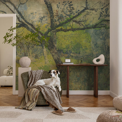 3D-Fototapete fürs Schlafzimmer Grüne Landschaft