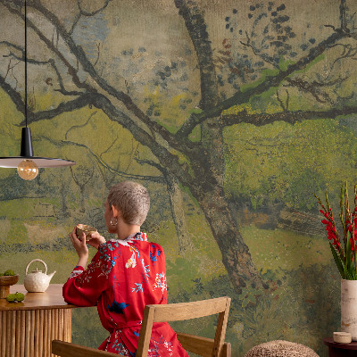 3D-Fototapete fürs Schlafzimmer Grüne Landschaft