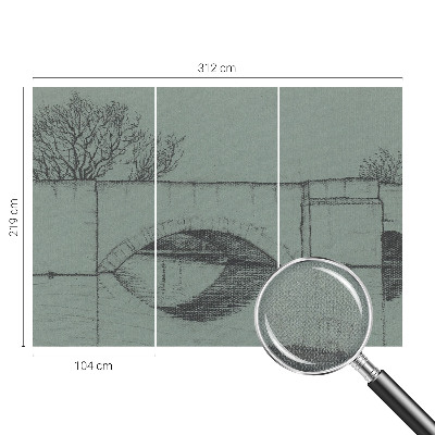 Moderne Fototapete nach Maß Bogenbrücke