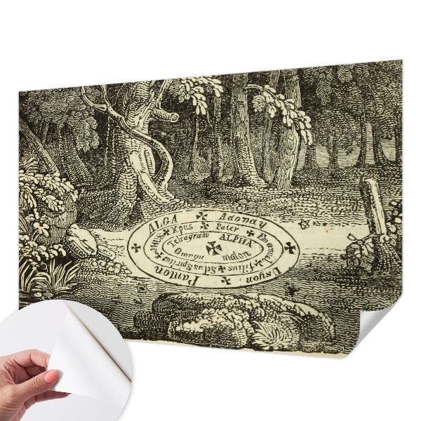 Selbstklebende Fototapete fürs Wohnzimmer Magischer Kreis