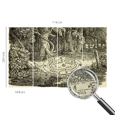 Selbstklebende Fototapete fürs Wohnzimmer Magischer Kreis