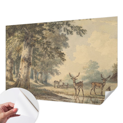 Selbstklebende Fototapete fürs Kinderzimmer Waldfrieden