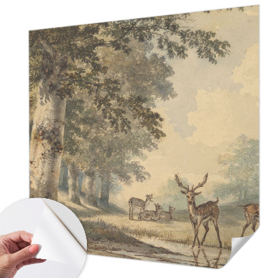 Selbstklebende Fototapete fürs Kinderzimmer Waldfrieden