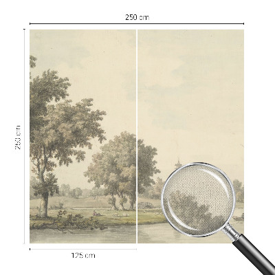 Moderne Fototapete nach Maß Ein ruhiger Park