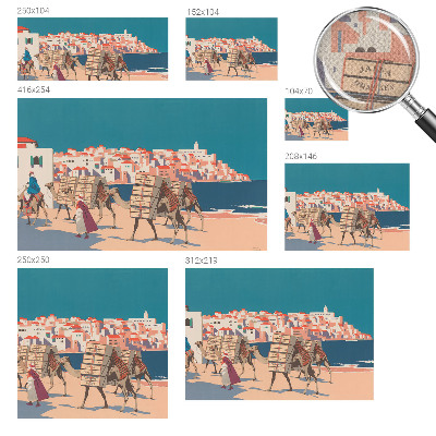 3D-Fototapete fürs Wohnzimmer Kamelkarawane