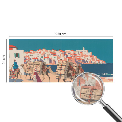 3D-Fototapete fürs Wohnzimmer Kamelkarawane