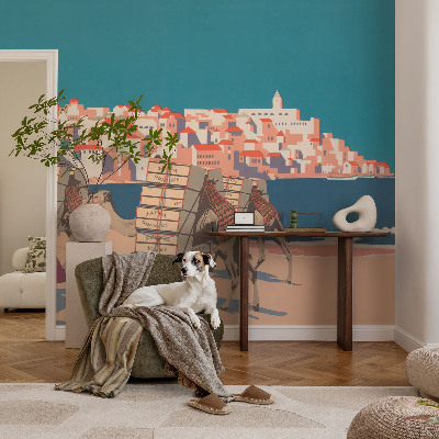 3D-Fototapete fürs Wohnzimmer Kamelkarawane