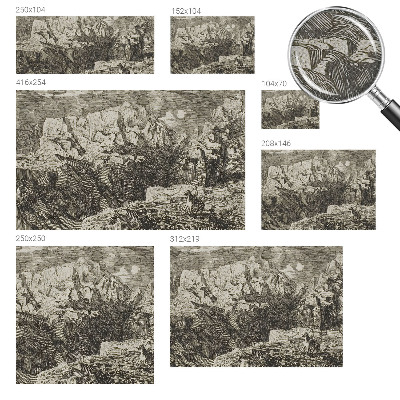 Moderne Fototapete nach Maß Berglandschaft