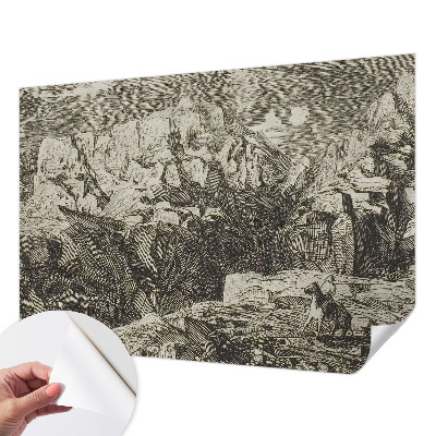 Moderne Fototapete nach Maß Berglandschaft