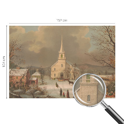 Selbstklebende Fototapete fürs Wohnzimmer Winterlandschaft