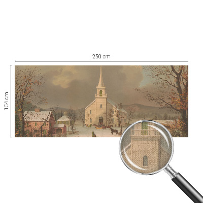 Selbstklebende Fototapete fürs Wohnzimmer Winterlandschaft