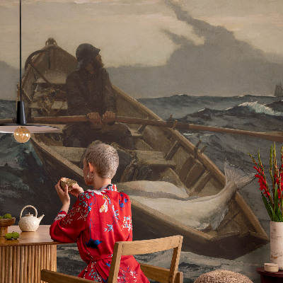 Selbstklebende Fototapete fürs Schlafzimmer Fischer auf See