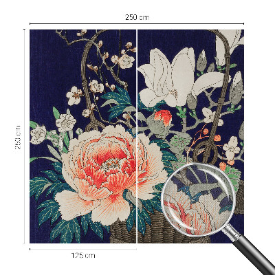 3D-Fototapete fürs Wohnzimmer Blumenkorb