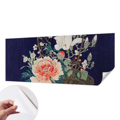 3D-Fototapete fürs Wohnzimmer Blumenkorb