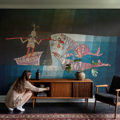 Motivtapete fürs Wohnzimmer Fischerjäger