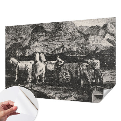 Hochwertige Bildtapete Dorfszene