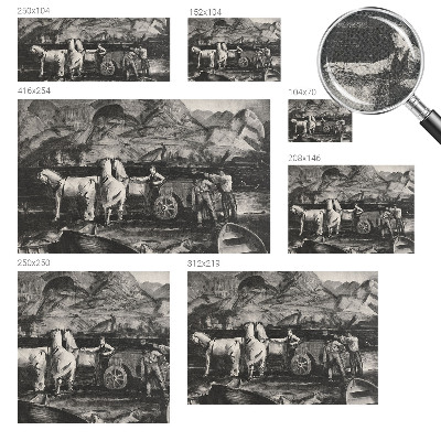 Hochwertige Bildtapete Dorfszene