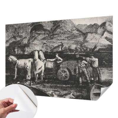 Hochwertige Bildtapete Dorfszene