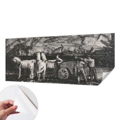 Hochwertige Bildtapete Dorfszene