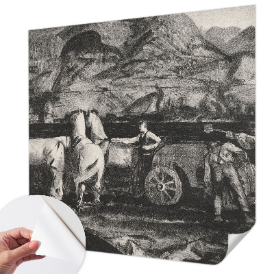 Hochwertige Bildtapete Dorfszene